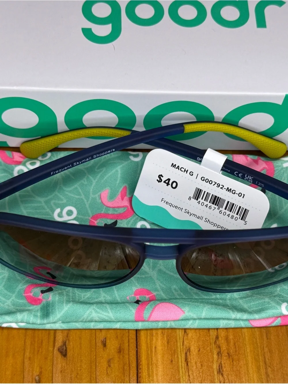 Goodr “Frequent Skymall Shoppers” Navy Blue Sunglasses
